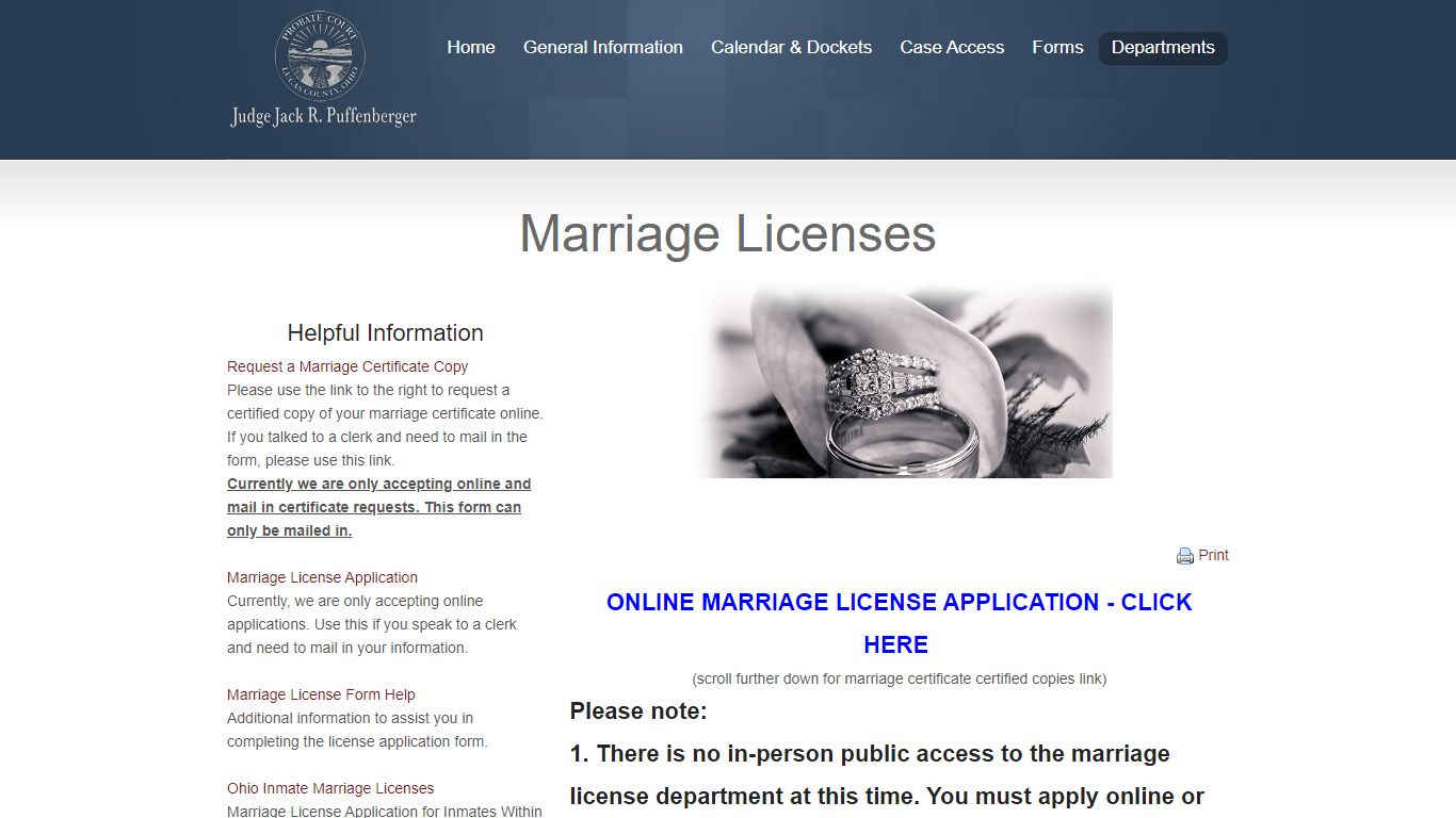 Marriage Licenses - Lucas County Probate Court